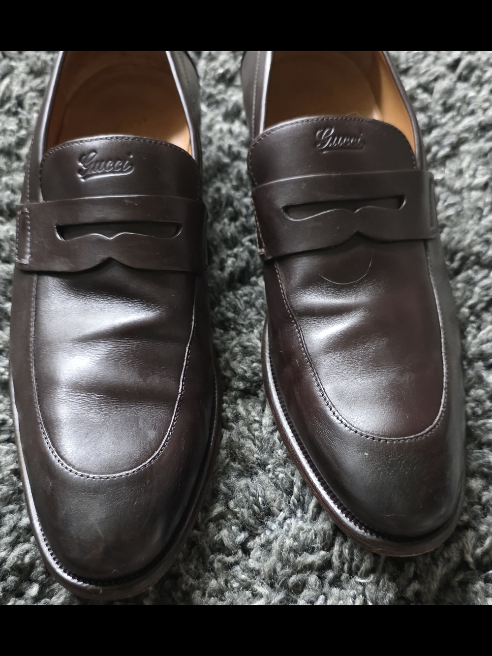 Gucci Dark Brown Leather Penny Loafers - Picture 11 of 16